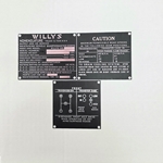 MB GPW, MB GPW Parts GPW data plate -A1329 MB,MB,GPW,A1329 MB Jeep G503 RFJP VintageJeeps